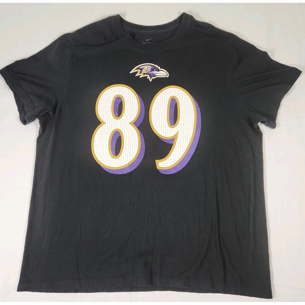 MARK ANDREWS #89 BALTIMORE RAVENS SHORT SLEEVED NIKE BLACK T-SHIRT 2X-LARGE